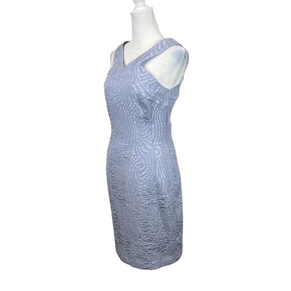 O. Suzanne Dress Women 4 Textured Periwinkle Blue Bodycon Party Gala  Cocktail - Picture 4 of 16